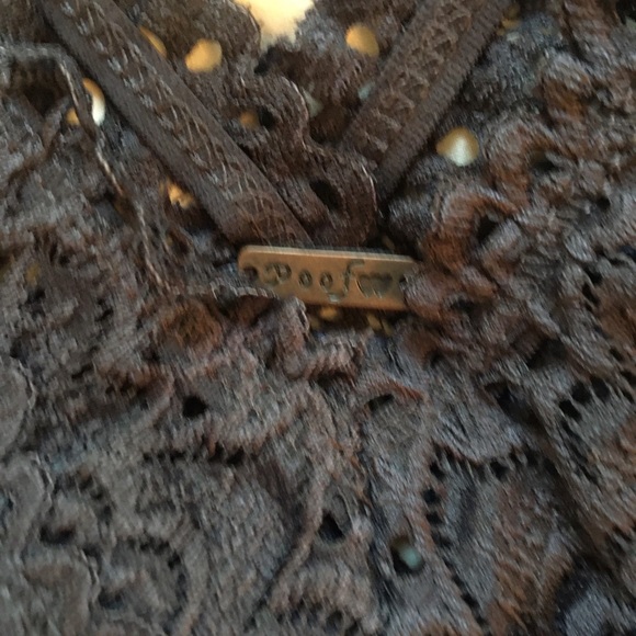 Poof! Black lace crop top. So cute! - Picture 5 of 5